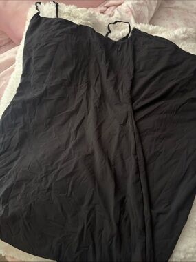 SKIMS Black Maxi Slip Dress